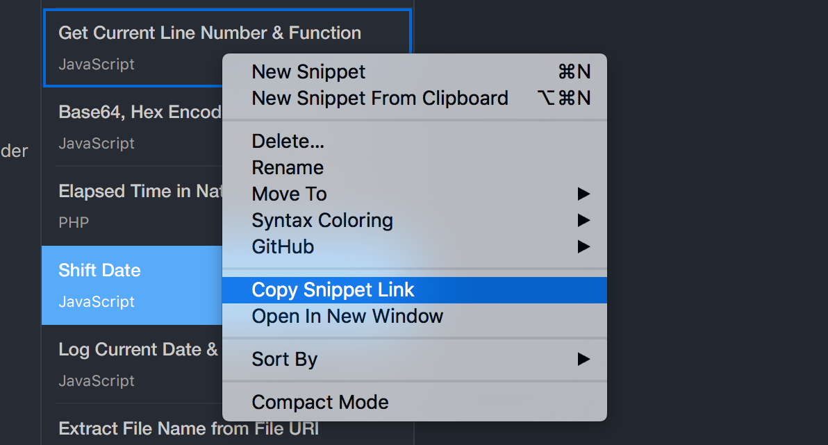 snippetslab appked